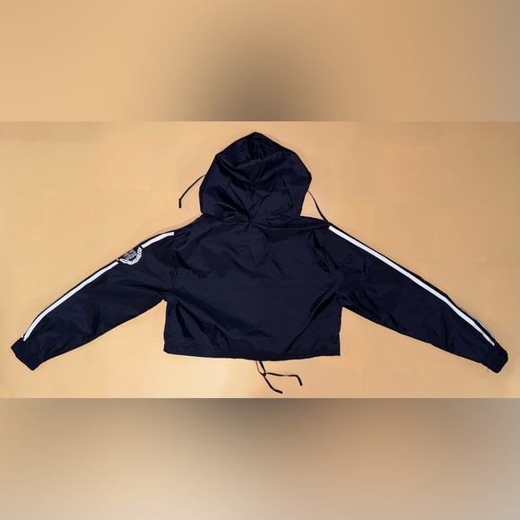 Reflex Black Cropped Windbreaker Jacket; Size Medium - Picture 2 of 2